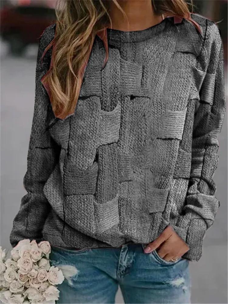 EM | Strukturierter Patchwork-Pullover