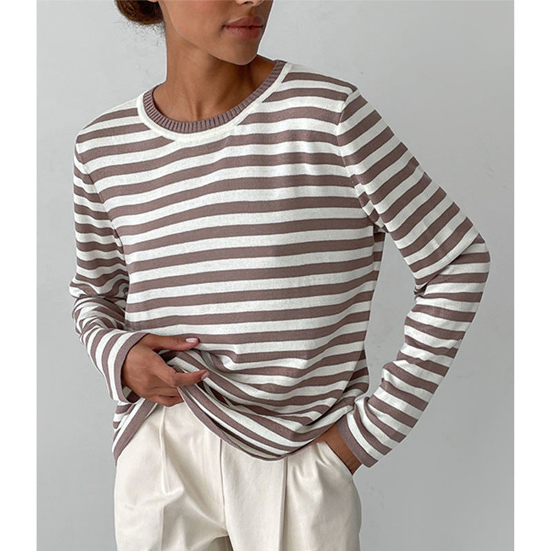 EM | Klassisches gestreiftes langärmeliges Shirt