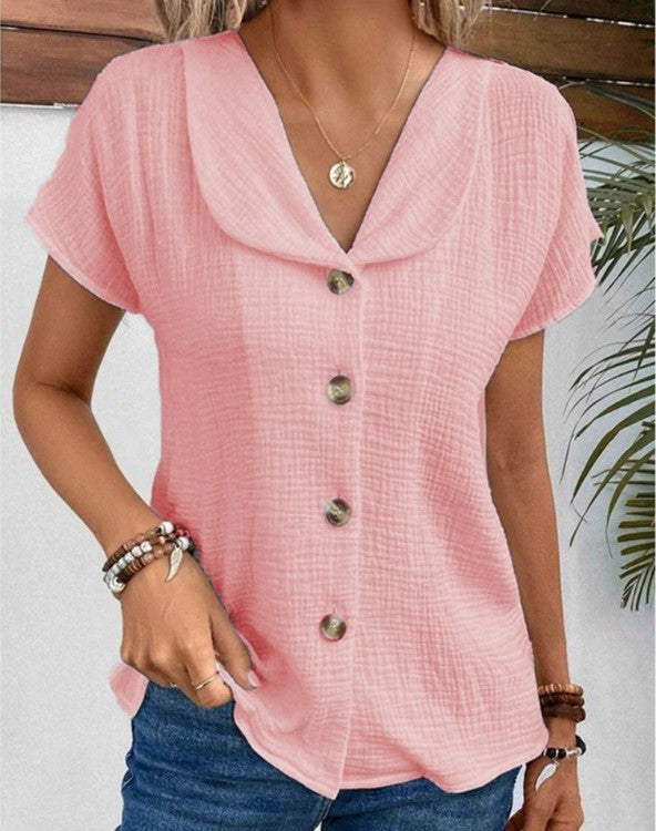 EM | Elegante & Stylische Button-Down Bluse mit Kragen