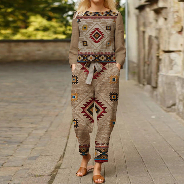 MW | Stilvolles Set mit Ethno-Print