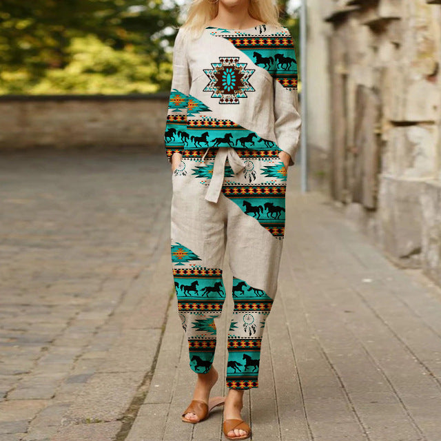 MW | Stilvolles Set mit Ethno-Print