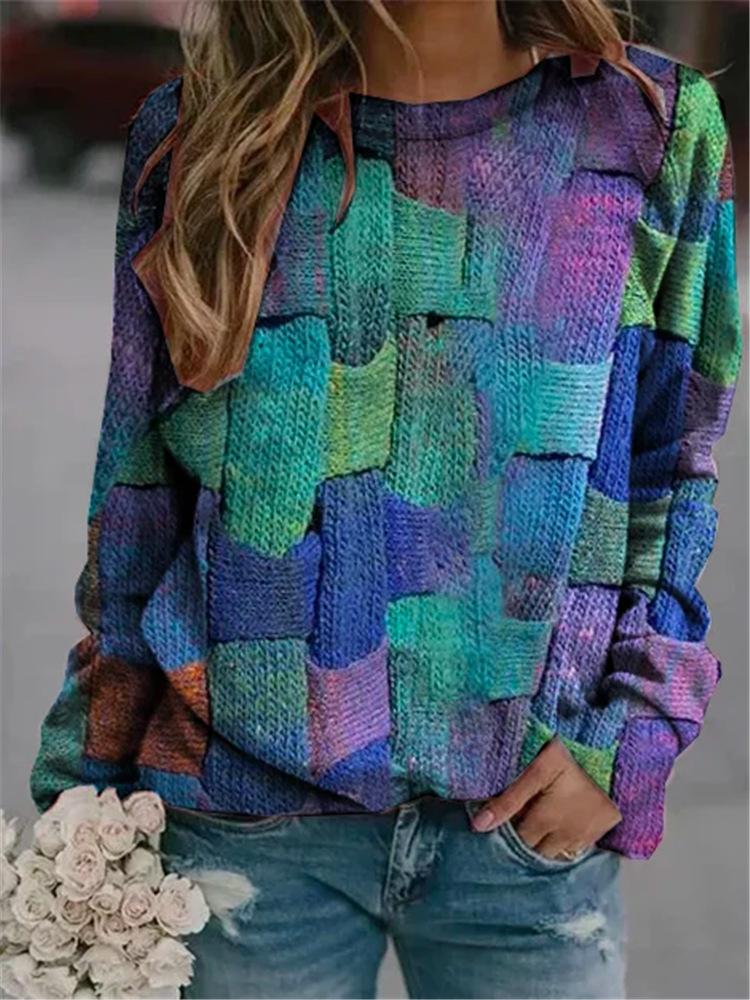 EM | Strukturierter Patchwork-Pullover