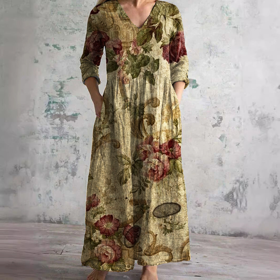 MW | Zeitloses geblümtes Maxikleid