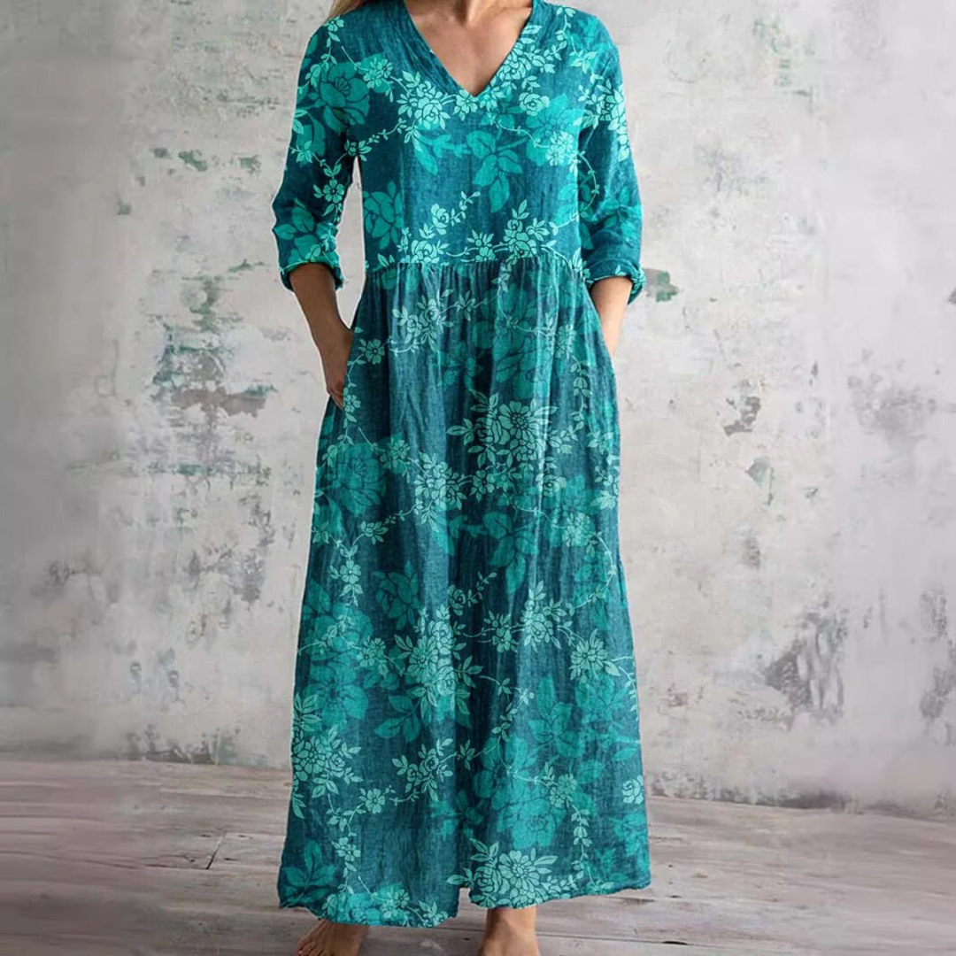 MW | Zeitloses geblümtes Maxikleid