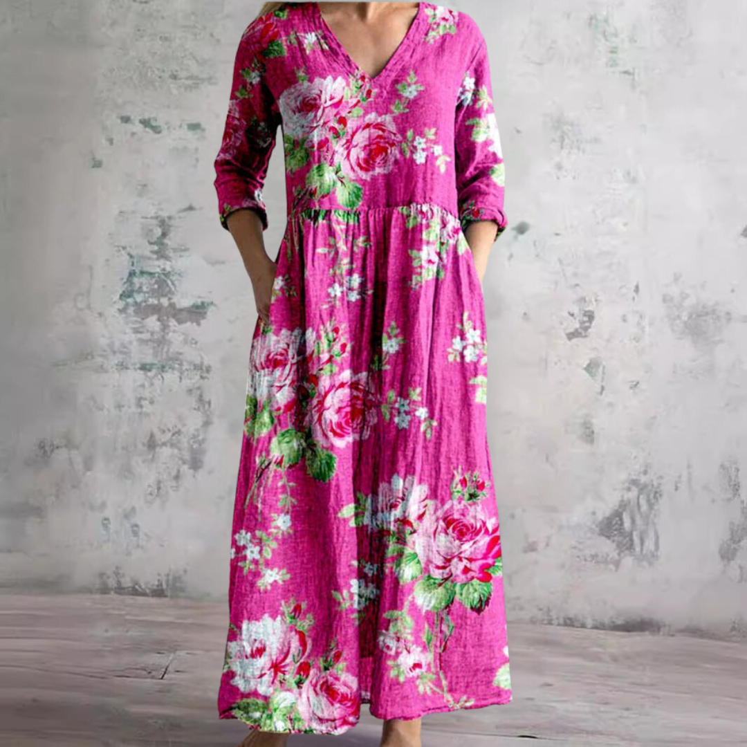 MW | Zeitloses geblümtes Maxikleid