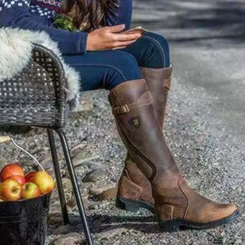 EM | Robuste kniehohe Lederstiefel