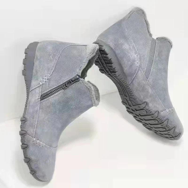 EM | Leopardenmuster-Stiefeletten mit Kunstfellfutter