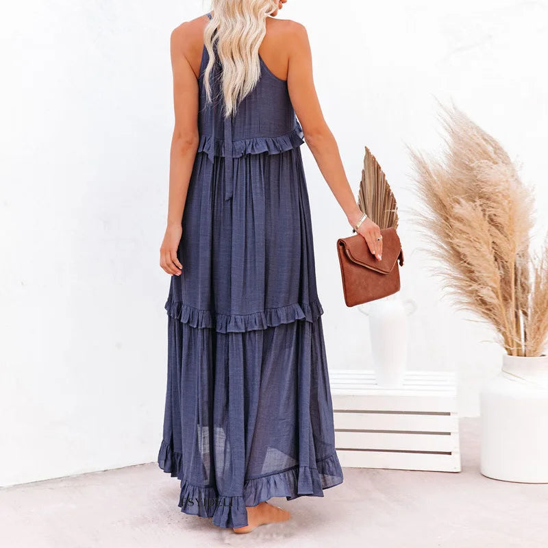 MW | Effortless Ruffle Maxikleid