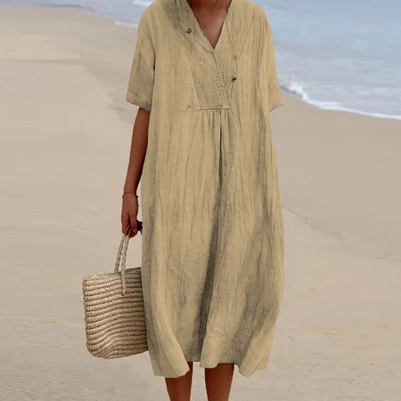 EM | Midikleid mit V-Ausschnitt