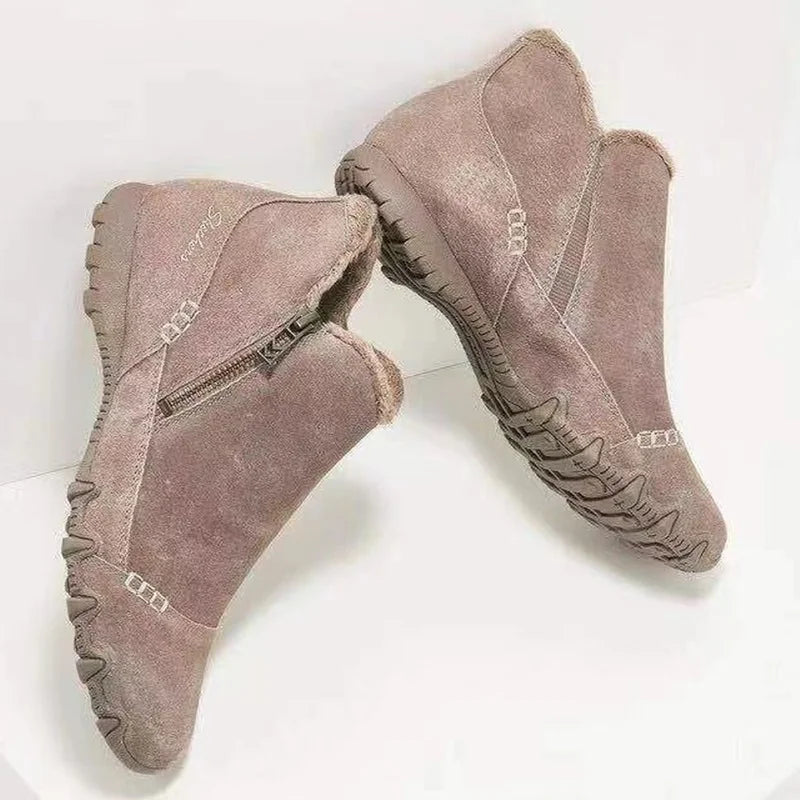 EM | Leopardenmuster-Stiefeletten mit Kunstfellfutter
