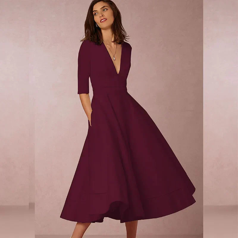 MW | elegantes Midikleid im Vintage-Look für Frauen