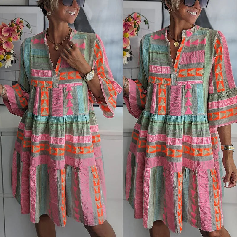 MW | Vibrierendes Boho Midikleid