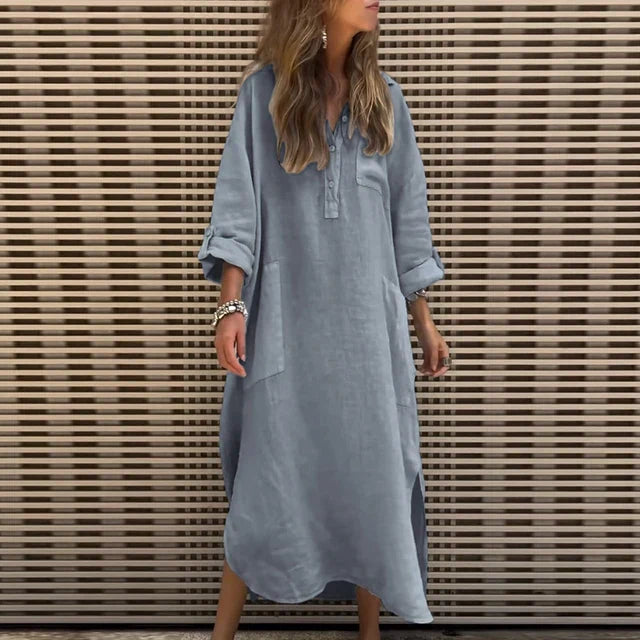 MW | Lässiges Maxikleid aus Baumwollmischung