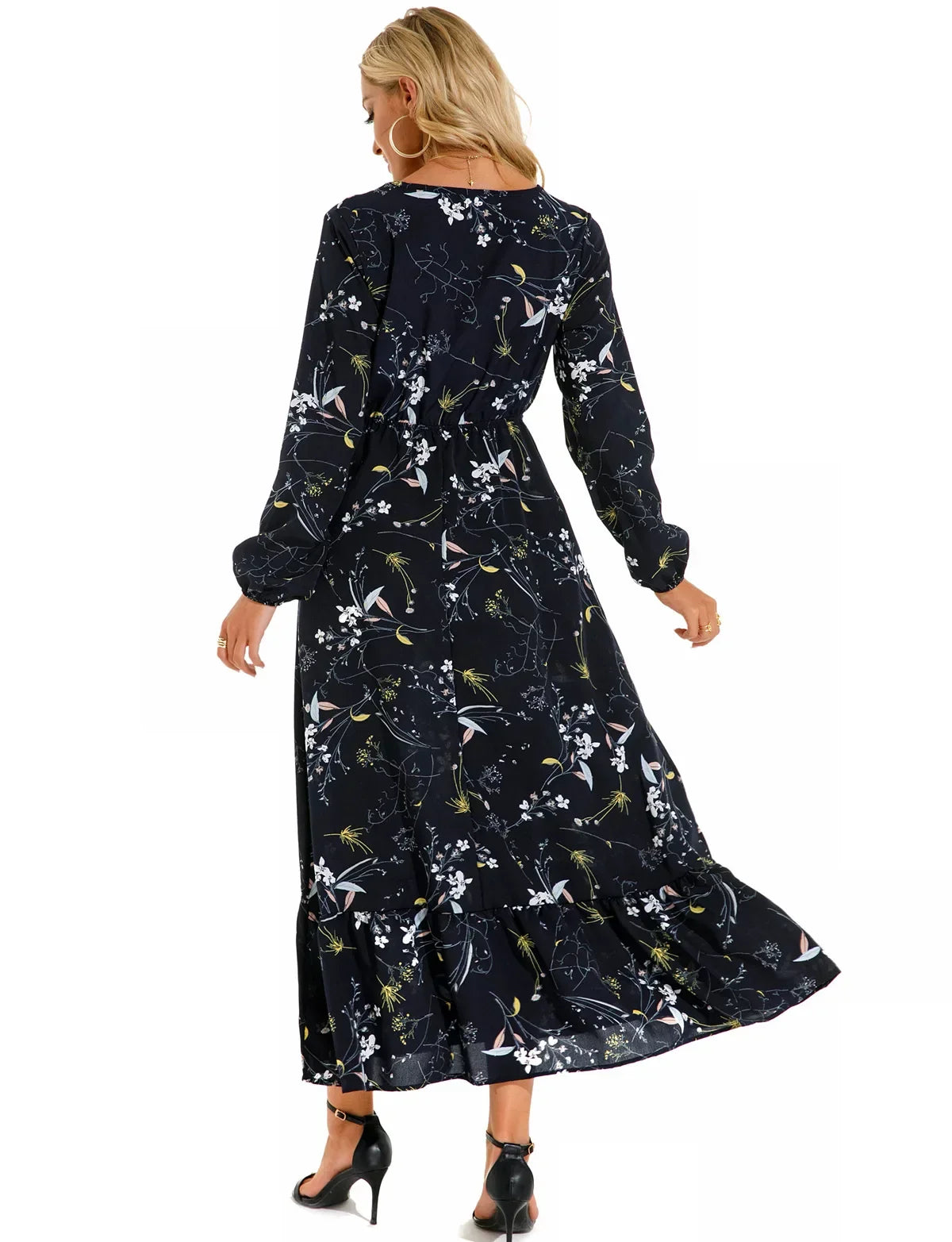 Andrea - Maßgeschneidertes Maxikleid mit Blumenmuster