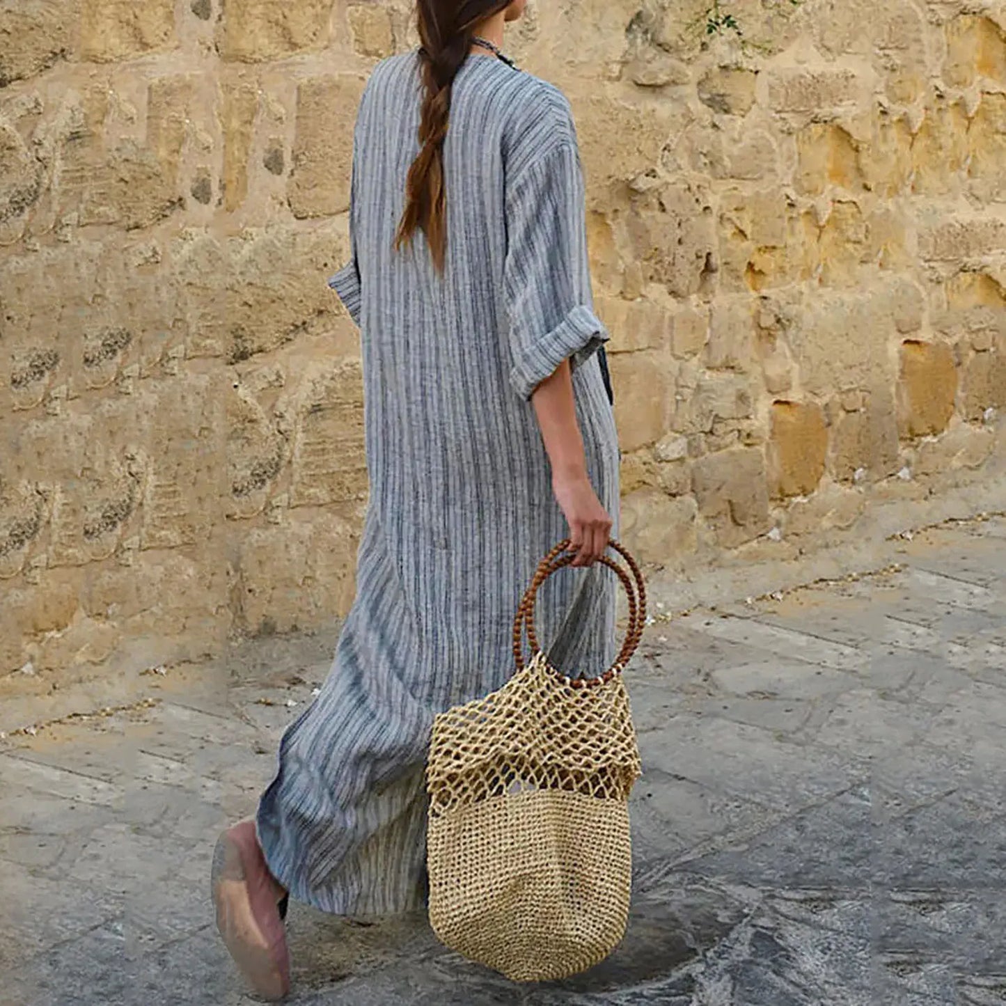 MW | Gestreiftes Maxikleid