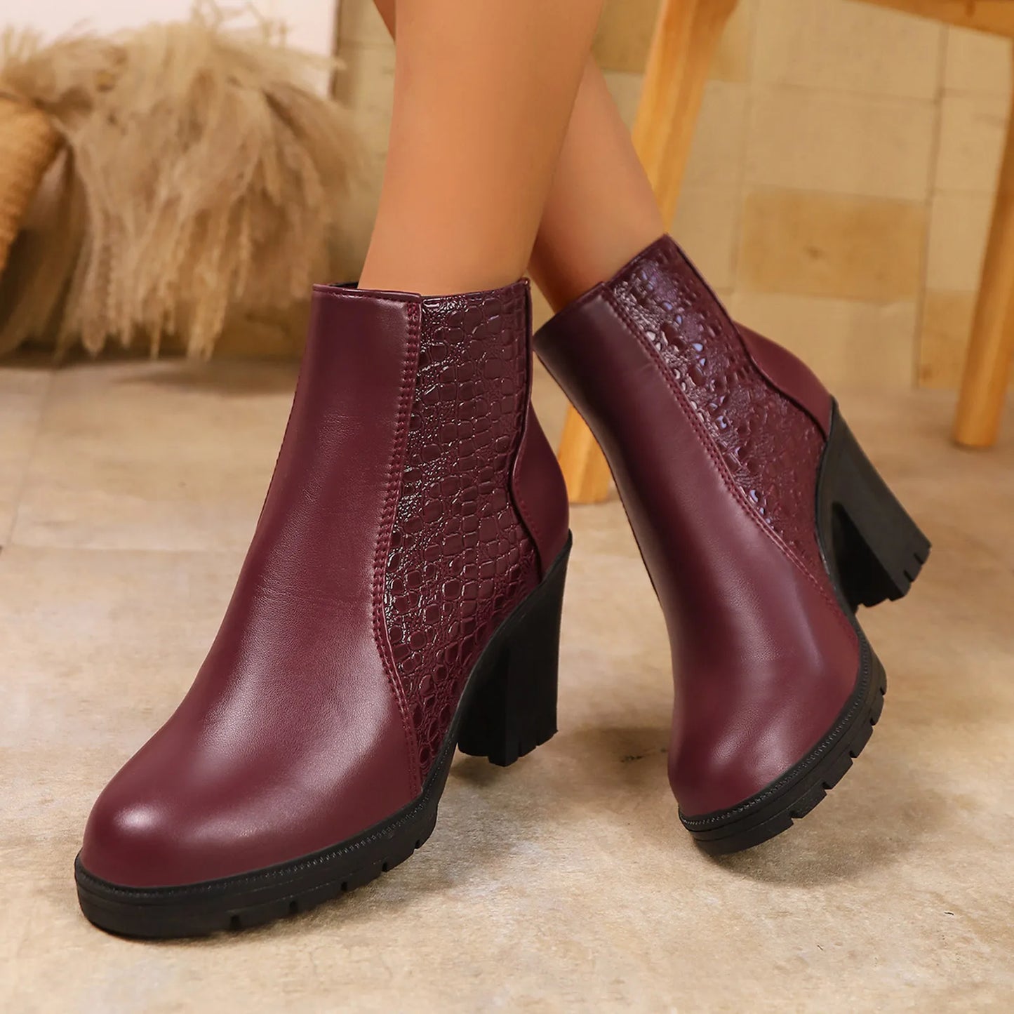 Modische und stützende orthopädische Stiefel