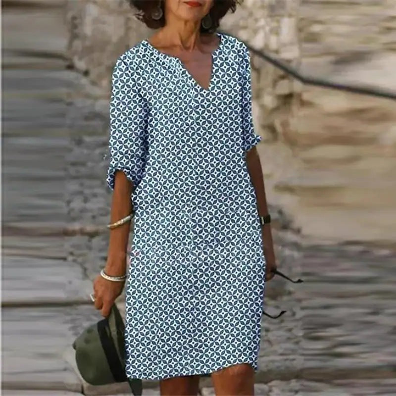 EM | Midikleid mit V-Ausschnitt