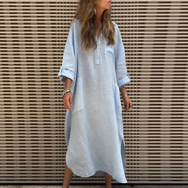 MW | Lässiges Maxikleid aus Baumwollmischung