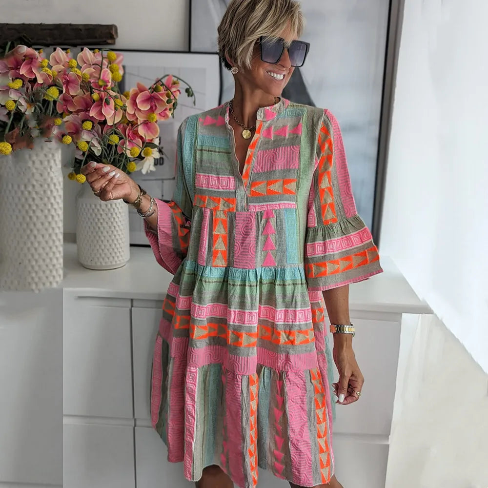 MW | Vibrierendes Boho Midikleid