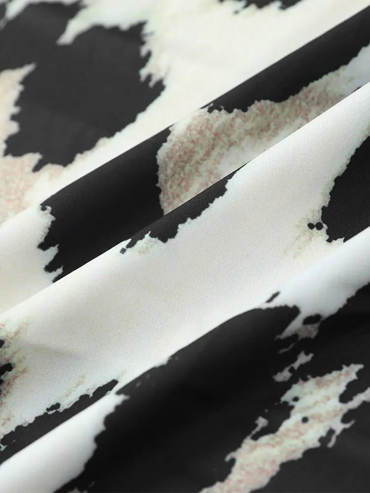 MW | Midikleid mit Leopardenmuster und Dreiviertel-Ärmeln