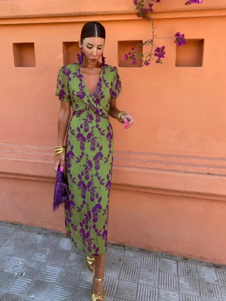 Aida™ - Gedrehtes Maxikleid mit Blumendruck für Damen