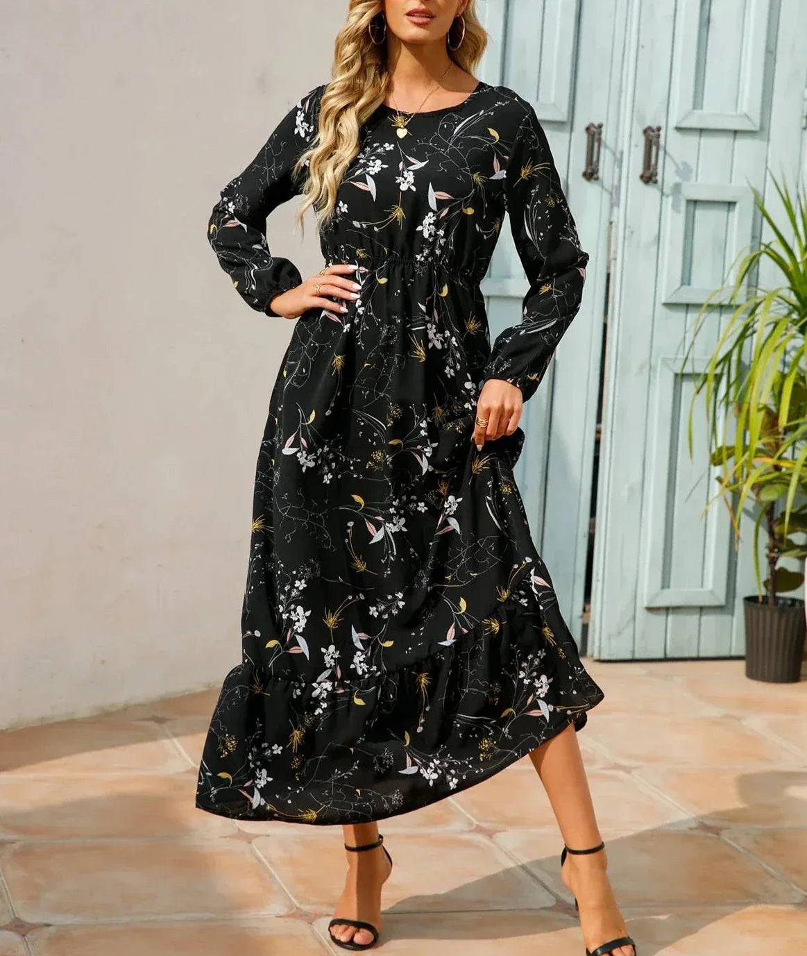Cecilie - Maßgeschneidertes geblümtes Kleid