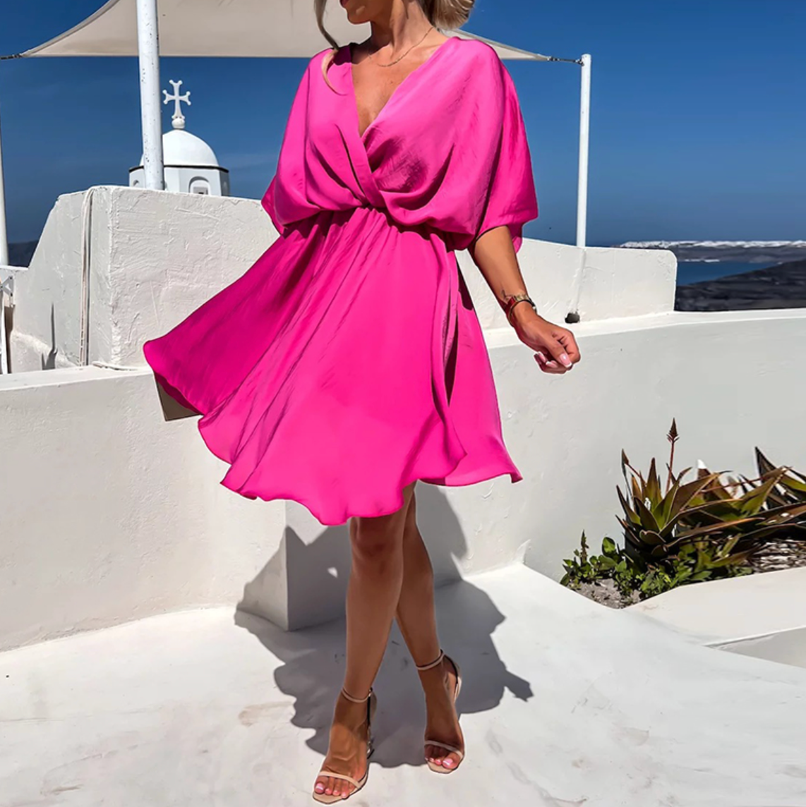 MW | Schickes Sommer-Minikleid mit hoher Taille