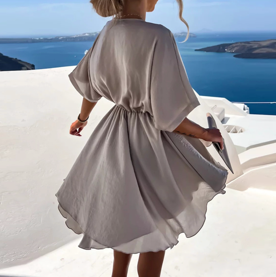 MW | Schickes Sommer-Minikleid mit hoher Taille
