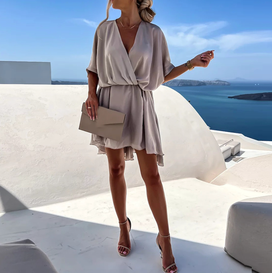 MW | Schickes Sommer-Minikleid mit hoher Taille