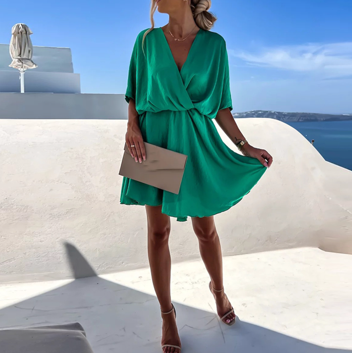 MW | Schickes Sommer-Minikleid mit hoher Taille