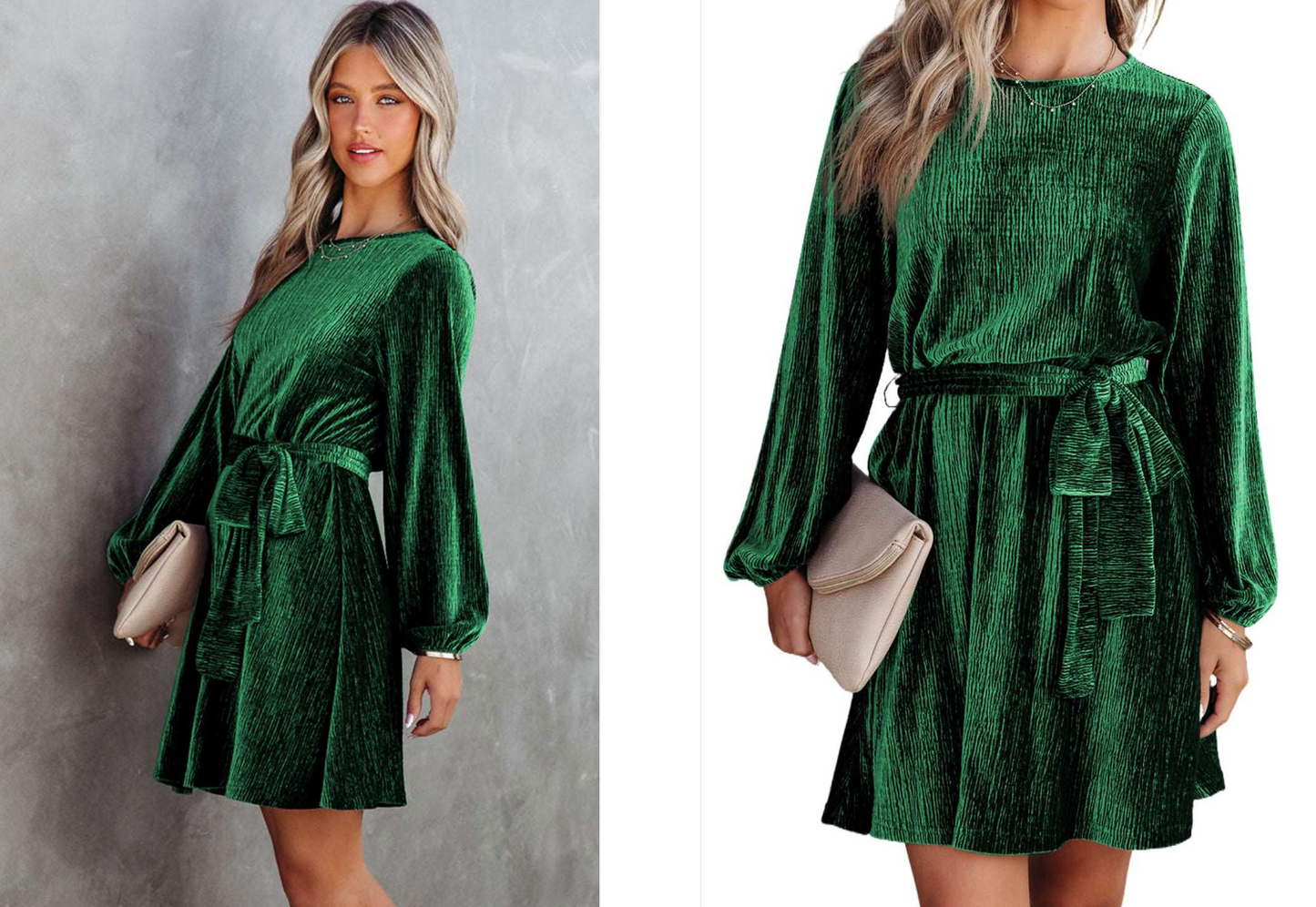 MW | Langärmeliges Minikleid aus Samt