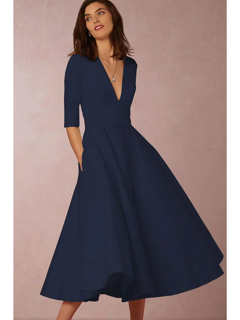 MW | elegantes Midikleid im Vintage-Look für Frauen
