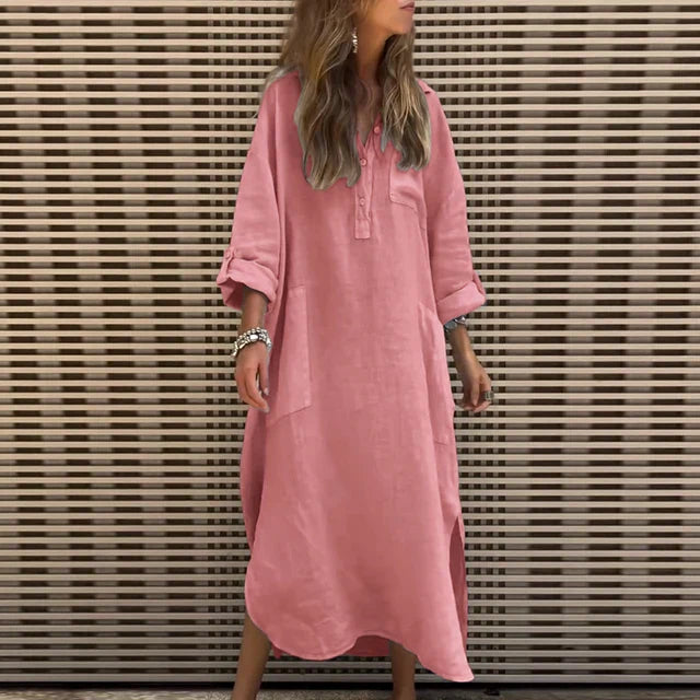 MW | Lässiges Maxikleid aus Baumwollmischung
