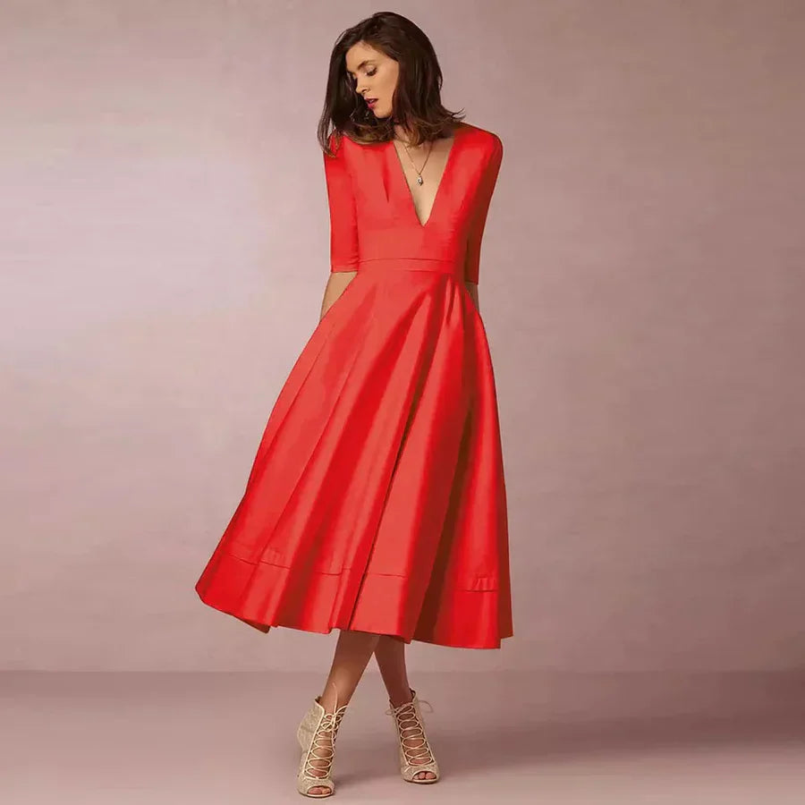 MW | elegantes Midikleid im Vintage-Look für Frauen