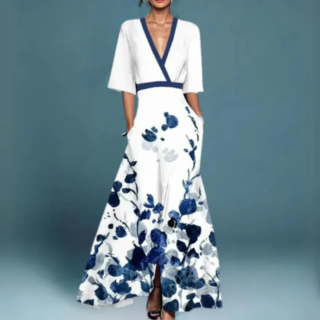 MW | Elegantes Maxikleid mit floralem Muster
