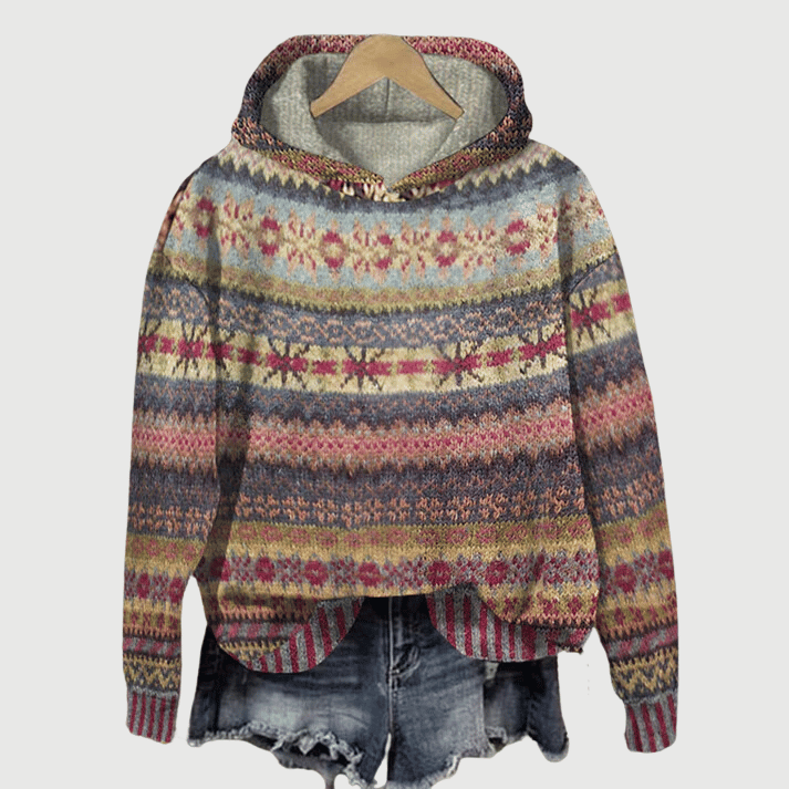 EM | Gemusterter Kapuzenpullover