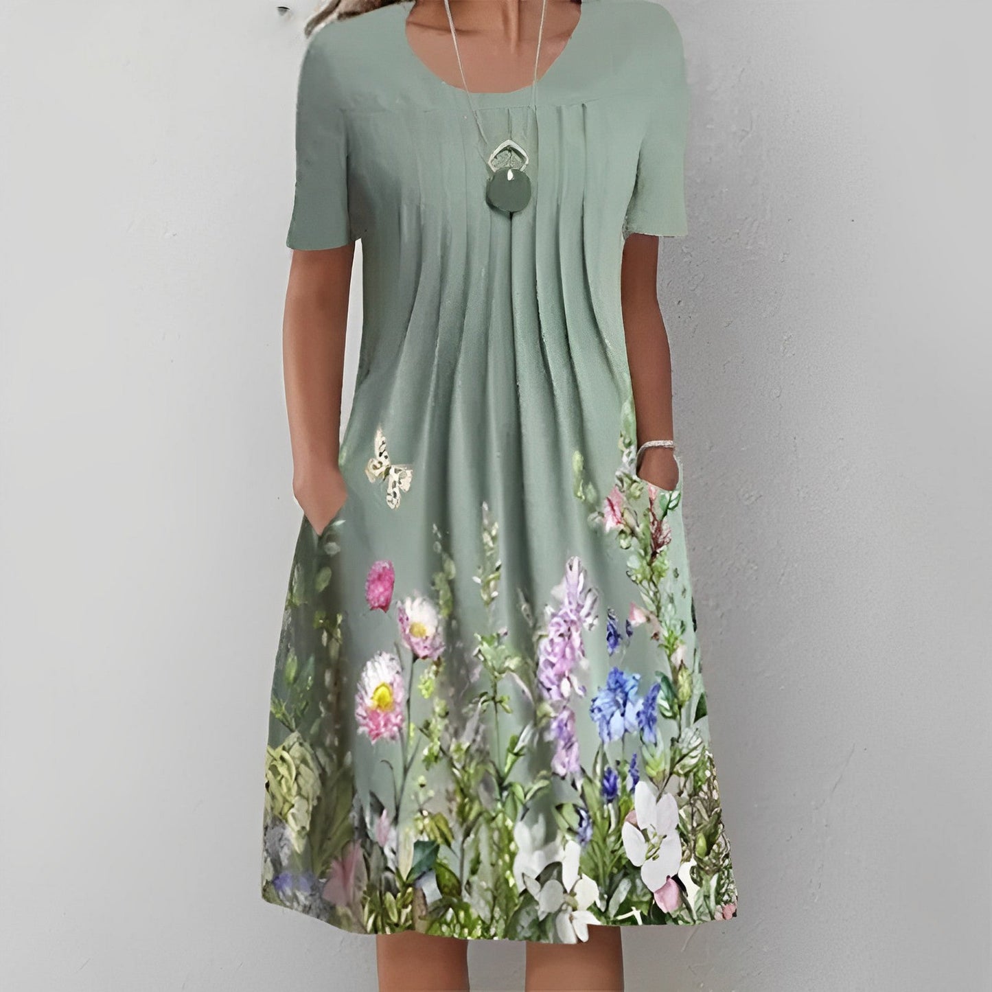 EM | Midikleid mit Blumendruck
