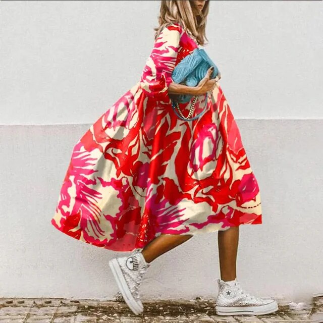 EM | Florales Midikleid