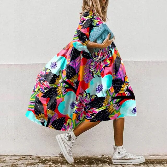 EM | Florales Midikleid