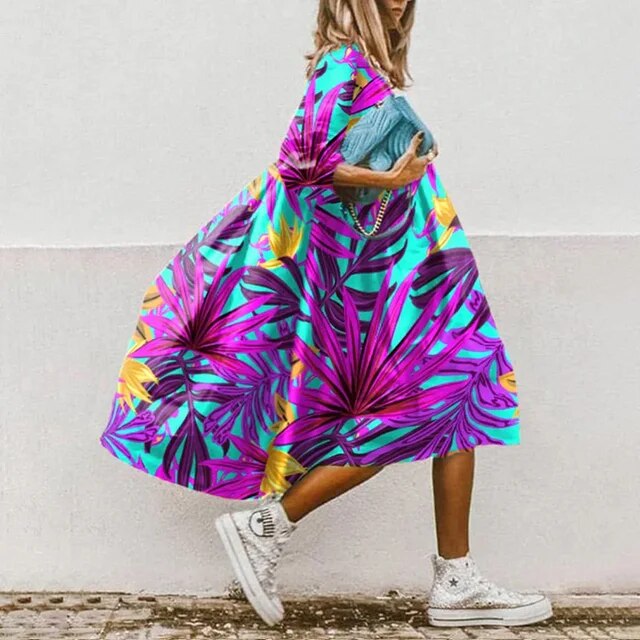 EM | Florales Midikleid