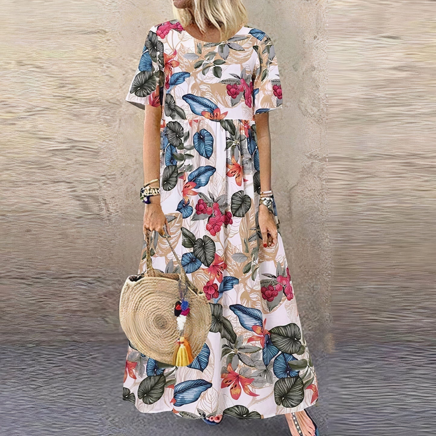 MW | Vibrant Floral Maxikleid