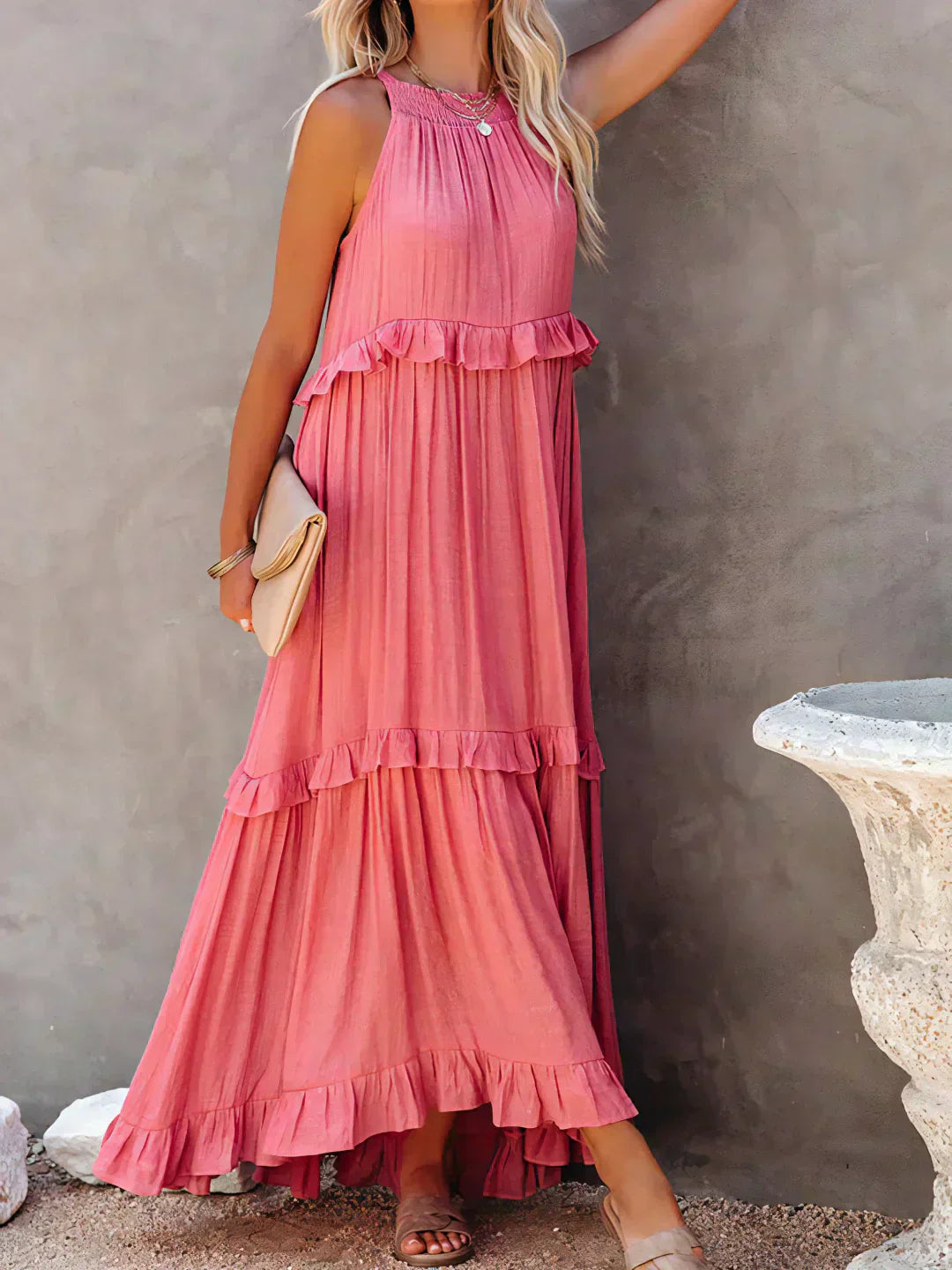 MW | Effortless Ruffle Maxikleid
