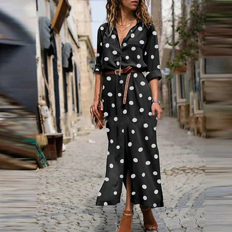 MW | Kleid Langes Shirt mit Punkten
