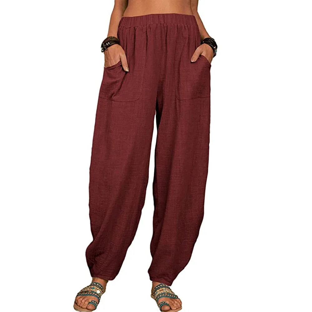MW | Weite Leinenhose für Damen