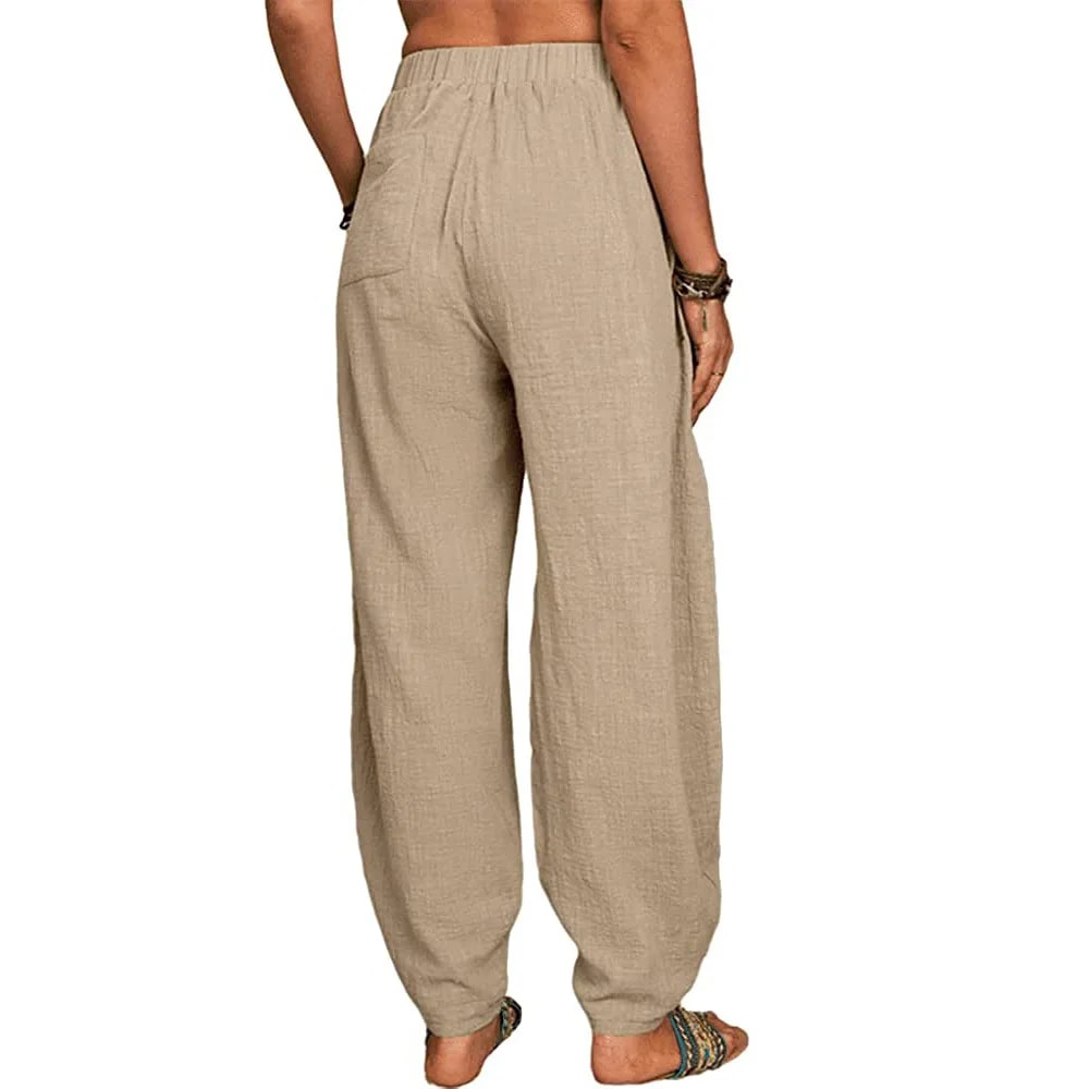 MW | Weite Leinenhose für Damen