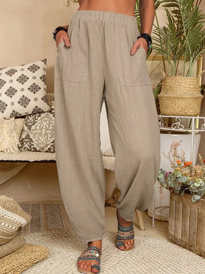 MW | Weite Leinenhose für Damen