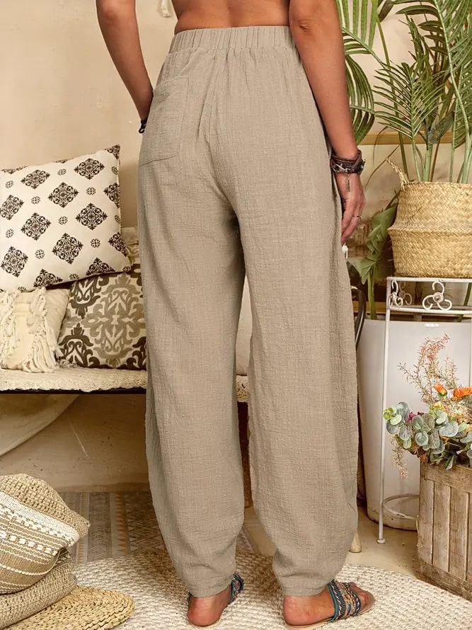 MW | Weite Leinenhose für Damen