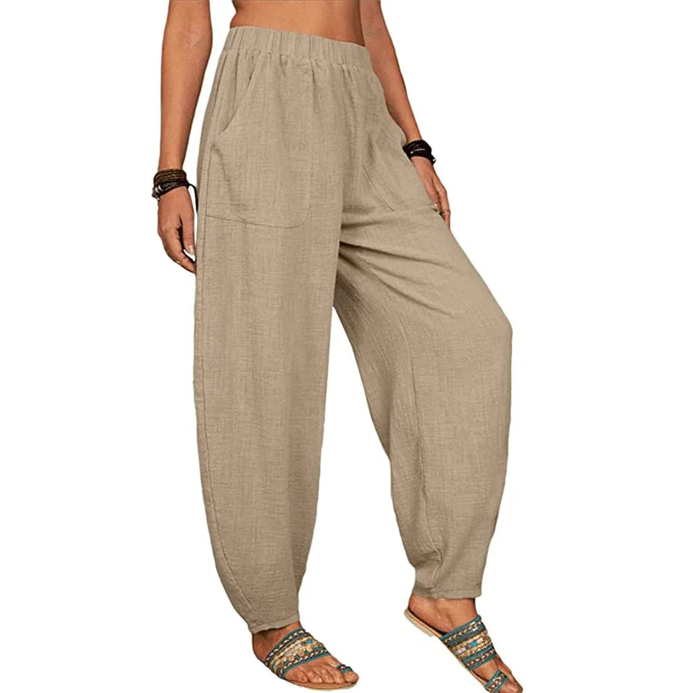 MW | Weite Leinenhose für Damen