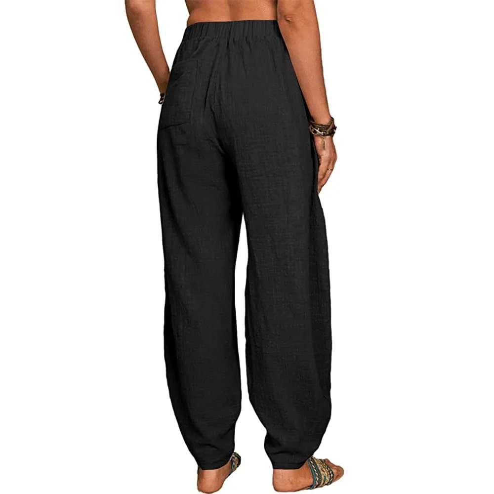 MW | Weite Leinenhose für Damen