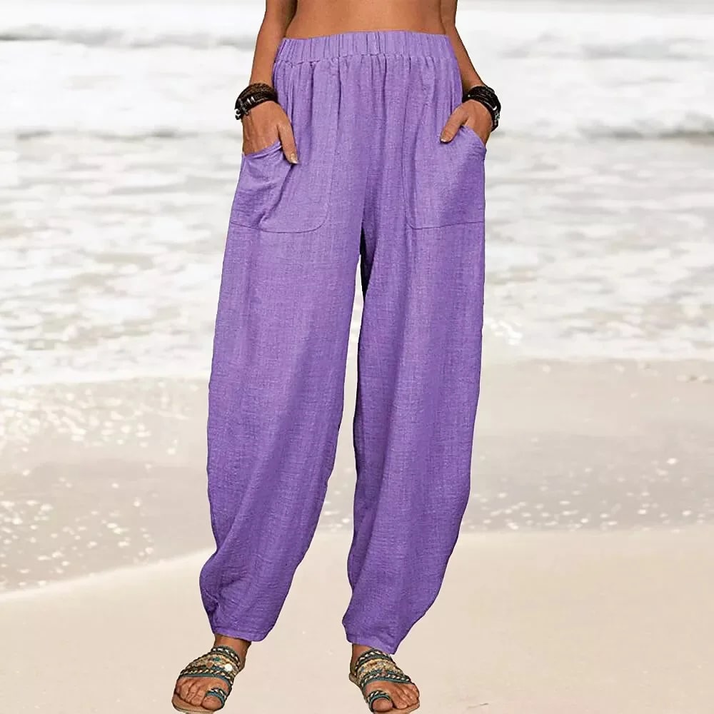 MW | Weite Leinenhose für Damen